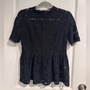 Elegant Black Lace Top
